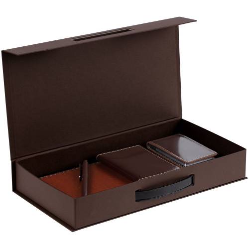 Коробка с ручкой Platt, коричневая фото 4