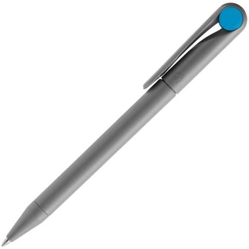 Ручка шариковая Prodir DS1 TMM Dot, серая с голубым фото 3