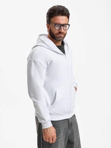 Толстовка унисекс оверсайз Sartoro, белая фото 8