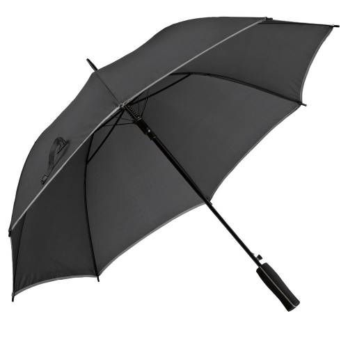 Зонт-трость Jenna, черный с серым фото 2