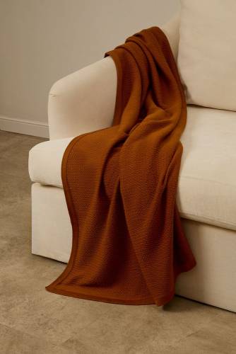 Плед Ornato, оранжевый (светлое золото) фото 7