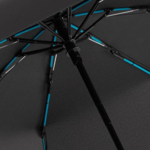 Зонт складной AOC Mini с цветными спицами, бирюзовый фото 3