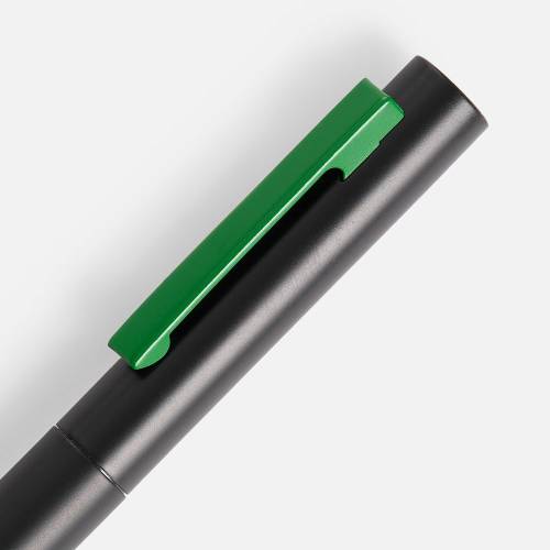 Ручка шариковая Inkolor, черная с зеленым фото 4