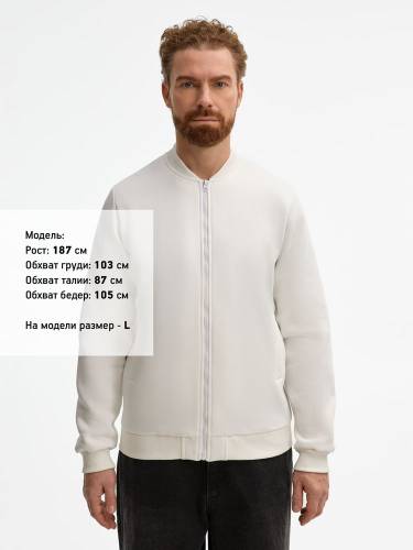 Бомбер унисекс Estado, молочно-белый фото 15 Бомбер унисекс Estado, молочно-белый фото 15