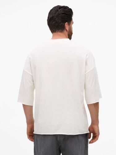 Футболка унисекс оверсайз T1, молочно-белая фото 3