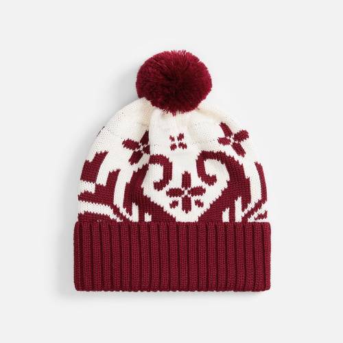 Шапка Wintertude, красная с белым фото 2