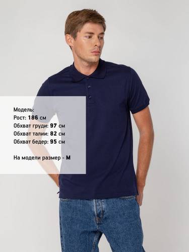 Рубашка поло мужская Virma Stretch, темно-синяя фото 6