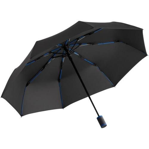 Зонт складной AOC Mini с цветными спицами, синий фото 2