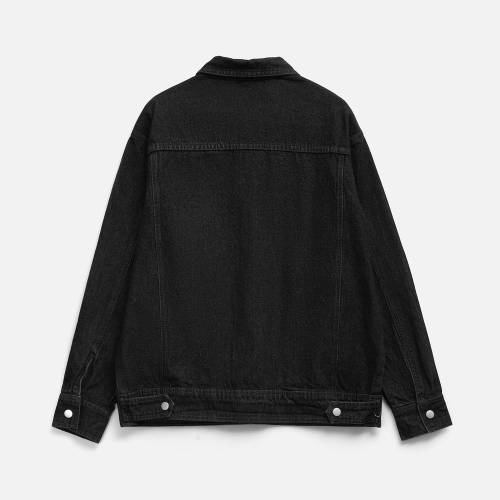 Куртка джинсовая O1, черная фото 3