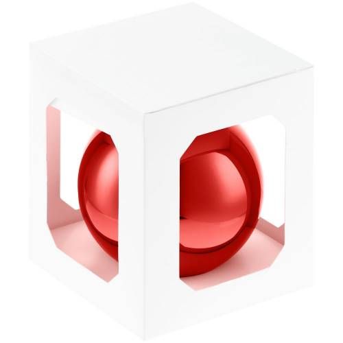 Елочный шар Finery Gloss, 10 см, глянцевый красный фото 4
