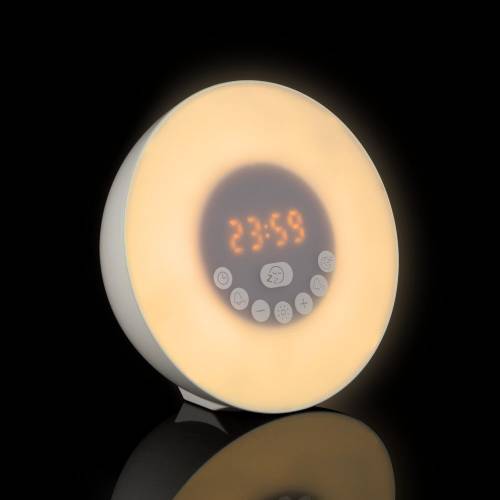 Лампа-колонка со световым будильником dreamTime, ver.2, белая фото 14