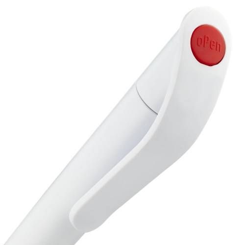 Ручка шариковая Grip, белая с красным фото 5