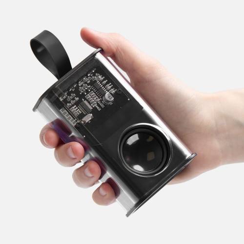 Bluetooth-колонка с подсветкой Groove, серая фото 7