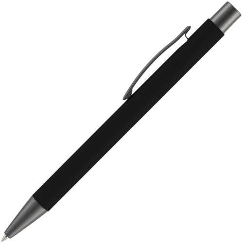 Ручка шариковая Atento Soft Touch, черная фото 3