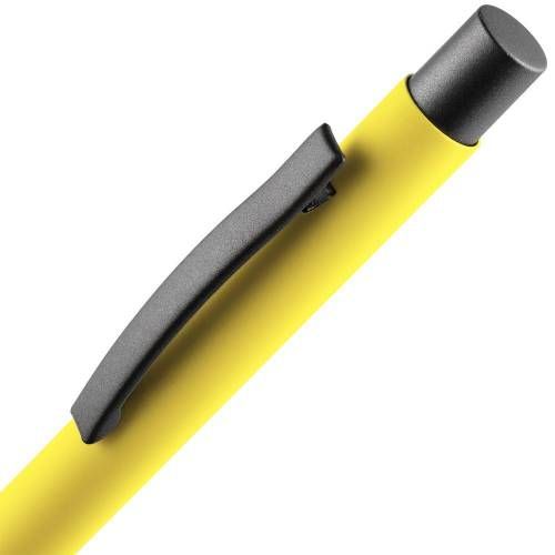 Ручка шариковая Atento Soft Touch, желтая фото 5