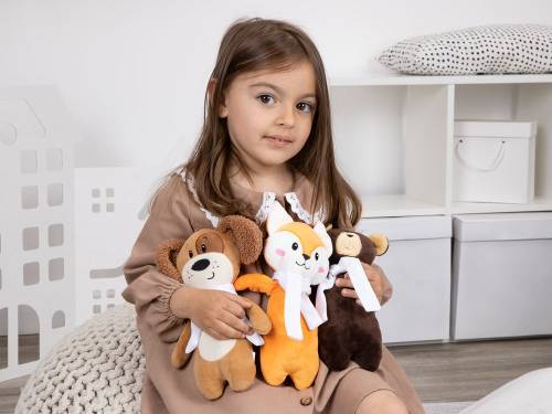 Мягкая игрушка Beastie Toys, собачка с белым шарфом фото 9