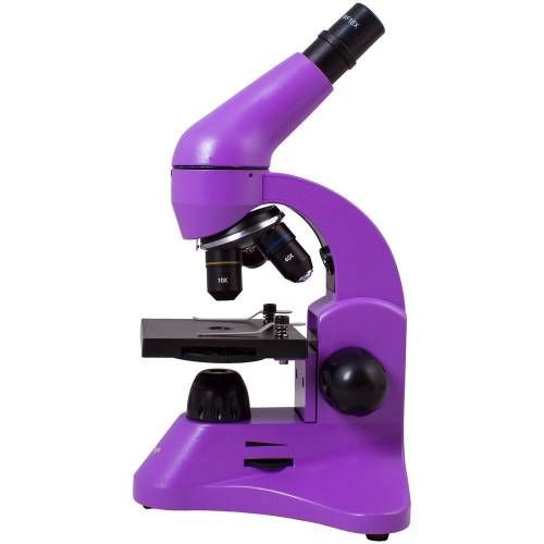 Монокулярный микроскоп Rainbow 50L с набором для опытов, фиолетовый фото 3