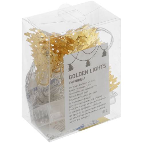 Светодиодная гирлянда Golden Lights, золотистая фото 5