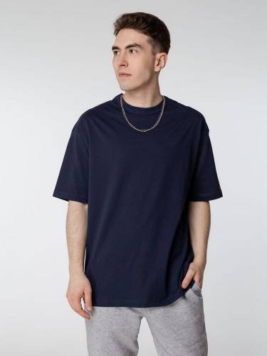 Футболка оверсайз мужская Boxy Men, синяя (джинс) фото 5