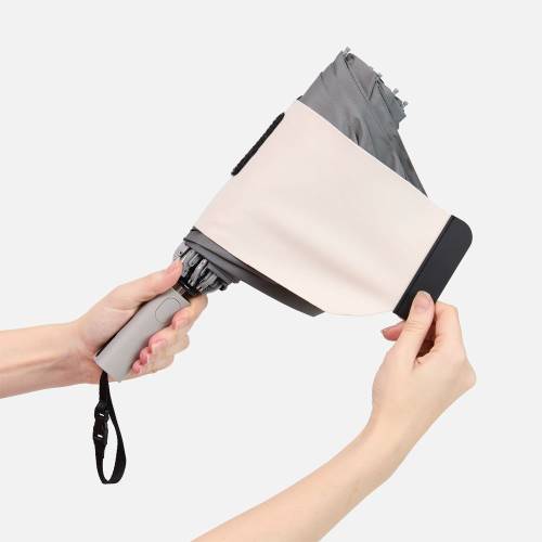 Зонт обратного сложения Easyroll, серый фото 7 Зонт обратного сложения Easyroll, серый фото 7