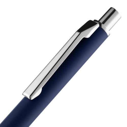Ручка шариковая Lobby Soft Touch Chrome, синяя фото 6
