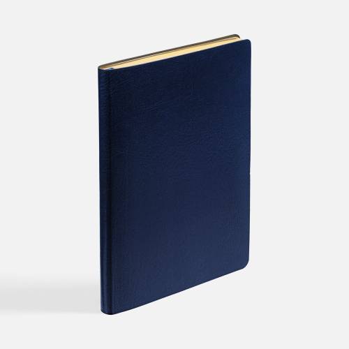 Ежедневник Nebraska Flex, недатированный, синий с золотистым фото 4