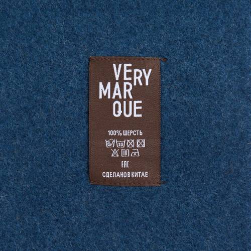 Плед Fleco, синий с коричневым фото 7