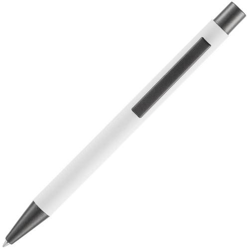 Ручка шариковая Atento Soft Touch, белая фото 4