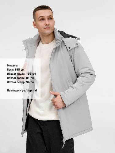 Куртка-парка унисекс Sfera, светло-серая фото 18