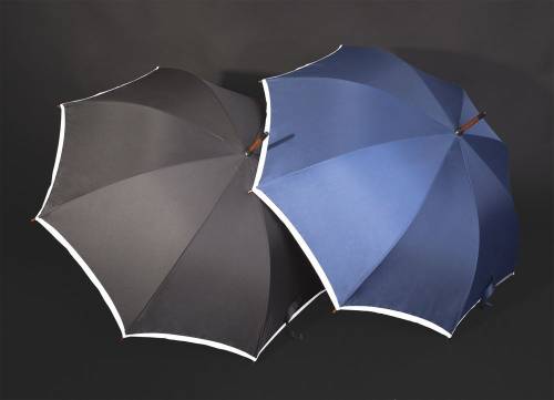 Зонт-трость светоотражающий Reflect, черный фото 6