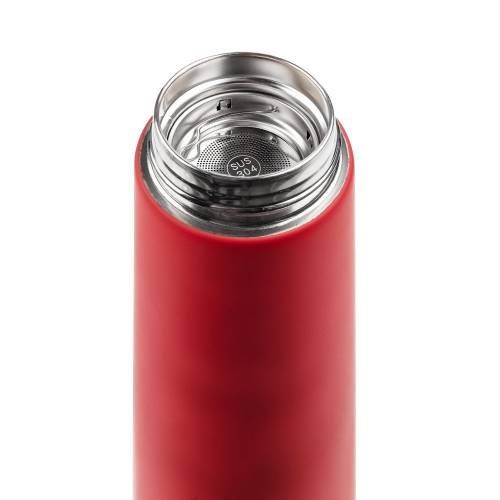 Смарт-бутылка с заменяемой батарейкой Long Therm Soft Touch, красная фото 5