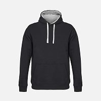 Худи унисекс Cameron, черное с серым меланжем