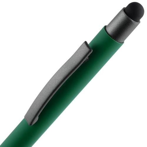 Ручка шариковая Atento Soft Touch со стилусом, зеленая фото 5