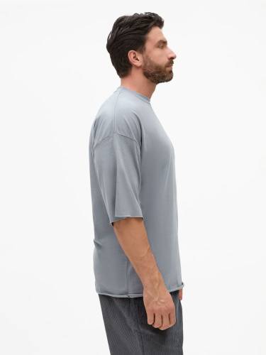 Футболка унисекс оверсайз T1, серая фото 3