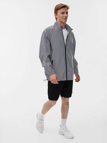 Ветровка унисекс Manifest Pro из светоотражающей ткани, серая фото 13 Ветровка унисекс Manifest Pro из светоотражающей ткани, серая фото 13
