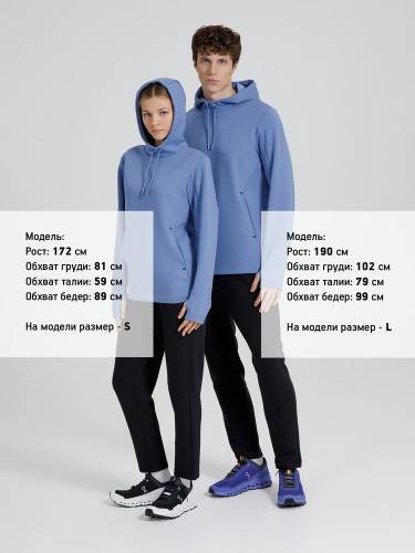 Худи унисекс Begi, синее фото 16