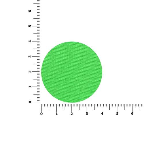 Наклейка тканевая Lunga Round, M, зеленый неон фото 4