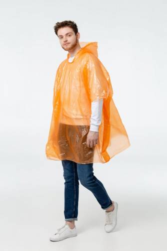 Дождевик-пончо RainProof, оранжевый фото 6