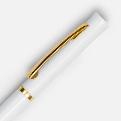 Ручка шариковая Euro Gold, белая фото 4