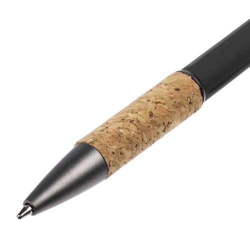 Ручка шариковая Cork, черная фото 5