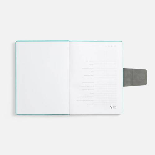 Ежедневник Grande Strap на заказ, датированный, бирюзовый фото 9