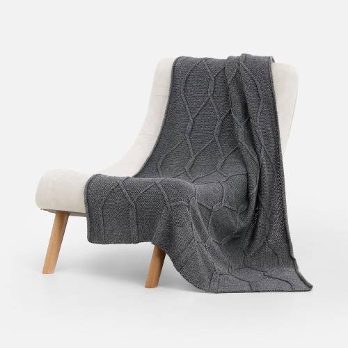 Плед Curve Verve, серый меланж (маренго) фото 5