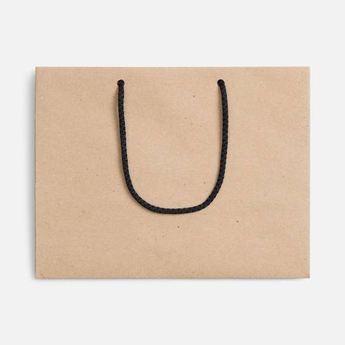 Пакет бумажный Stor, неокрашенный с черными ручками фото 3