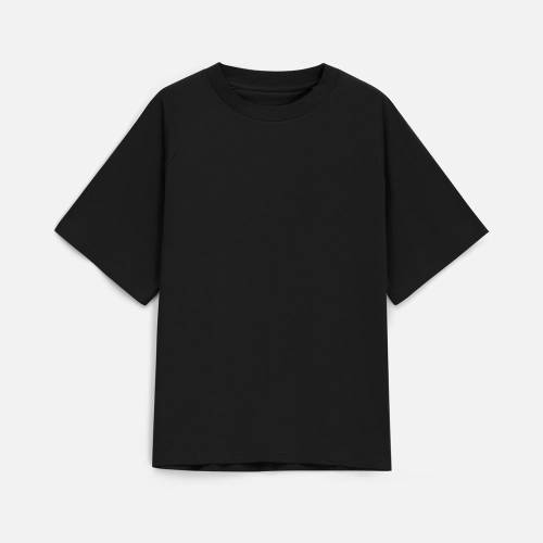 Футболка унисекс оверсайз T2, черная фото 8