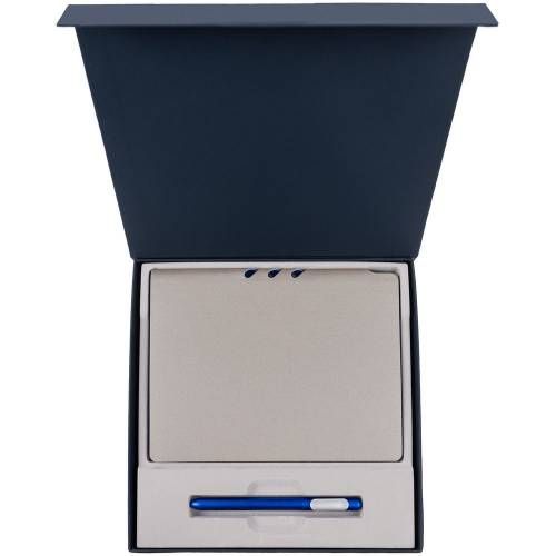 Коробка Memoria под ежедневник и ручку, синяя фото 3