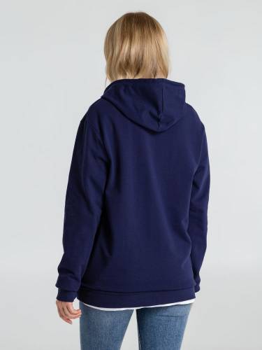 Толстовка с капюшоном унисекс Hoodie, темно-синяя фото 8