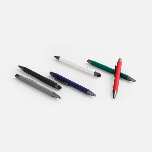 Ручка шариковая Atento Soft Touch Stylus со стилусом, черная фото 6 Ручка шариковая Atento Soft Touch Stylus со стилусом, черная фото 6