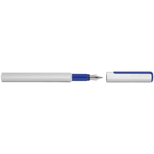 Ручка перьевая PF One, серебристая с синим фото 3