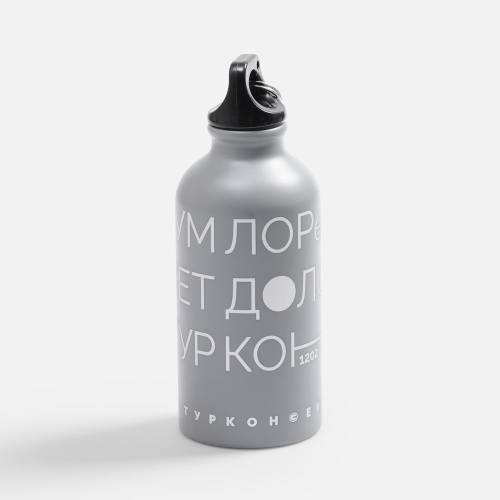 Бутылка для воды Funrun 400, серая фото 11