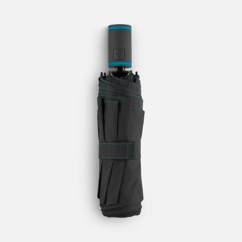 Зонт складной AOC Mini с цветными спицами, бирюзовый фото 7